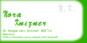 nora knizner business card